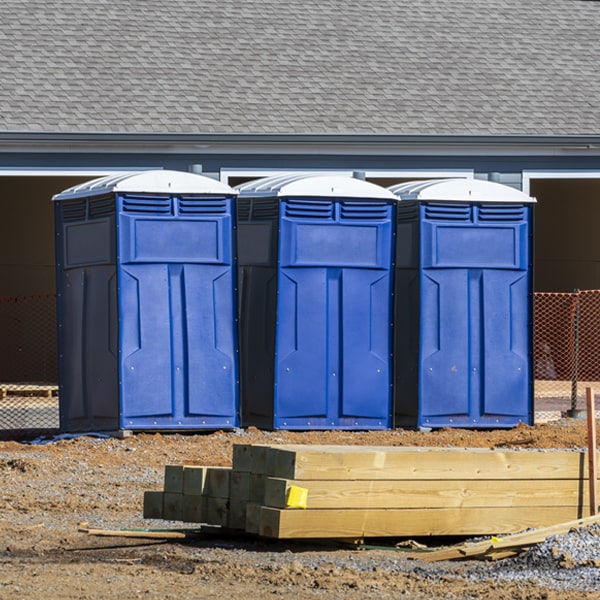 how can i report damages or issues with the porta potties during my rental period in Parker City Indiana